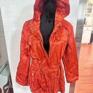 Michael Kors Vibrant Orange Utility Jacket